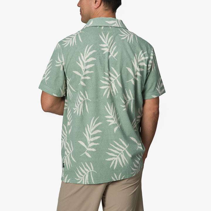 Reef Ss Button Up Camp Shirt Kenji Terry Knit Almond Milk thumbnail 1