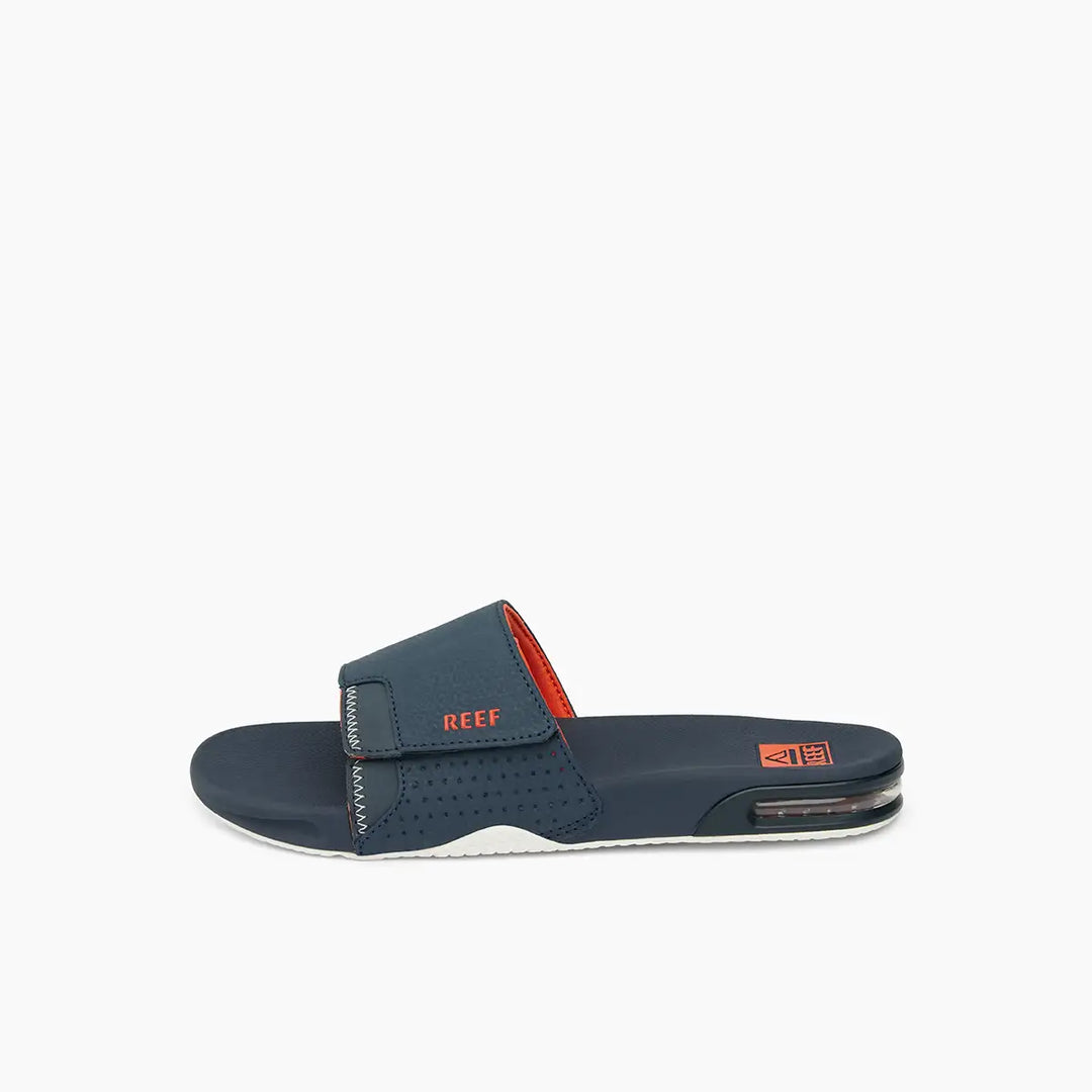 Reef Fanning Slide Navy Orange White 3