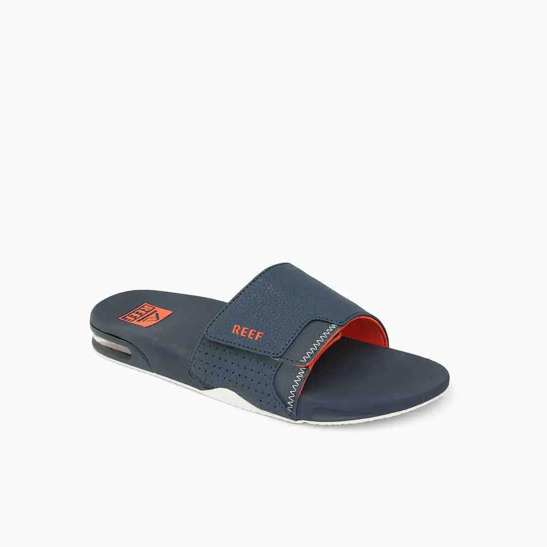 Reef Fanning Slide Navy Orange White 2