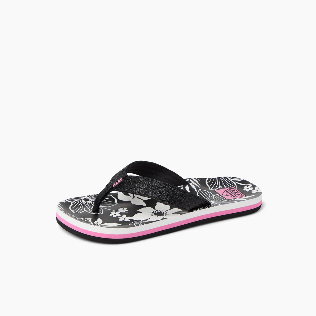Reef Kids Ahi Pink Black Floral 3