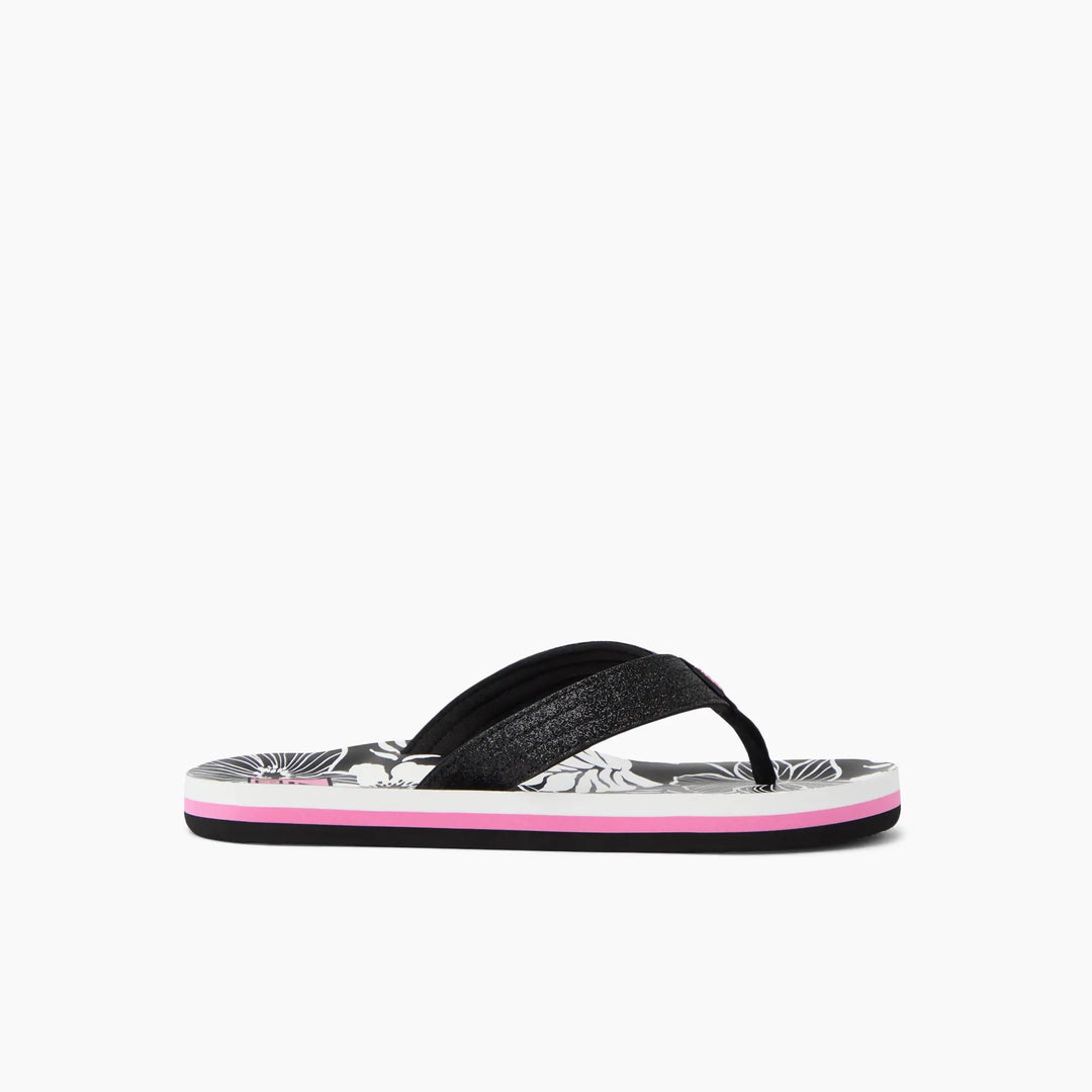 Reef Kids Ahi Pink Black Floral 1