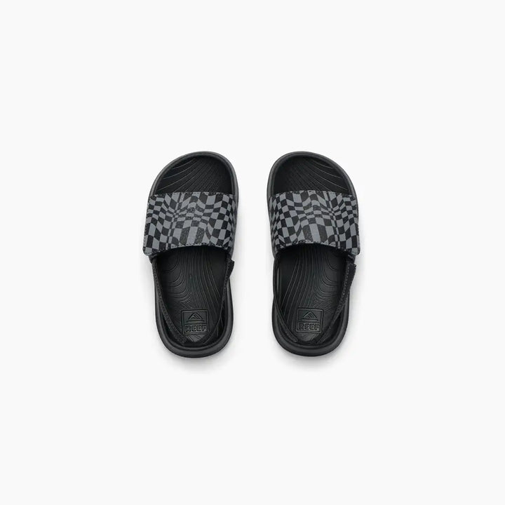 Reef Little Salty Slide Black Swell Checker thumbnail