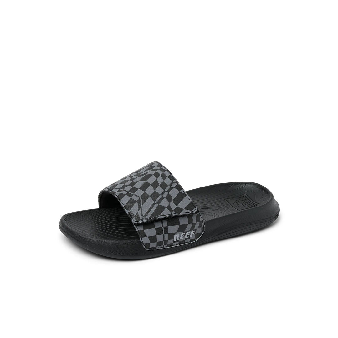 Reef Kids Salty Slide Black Swell Checker 3