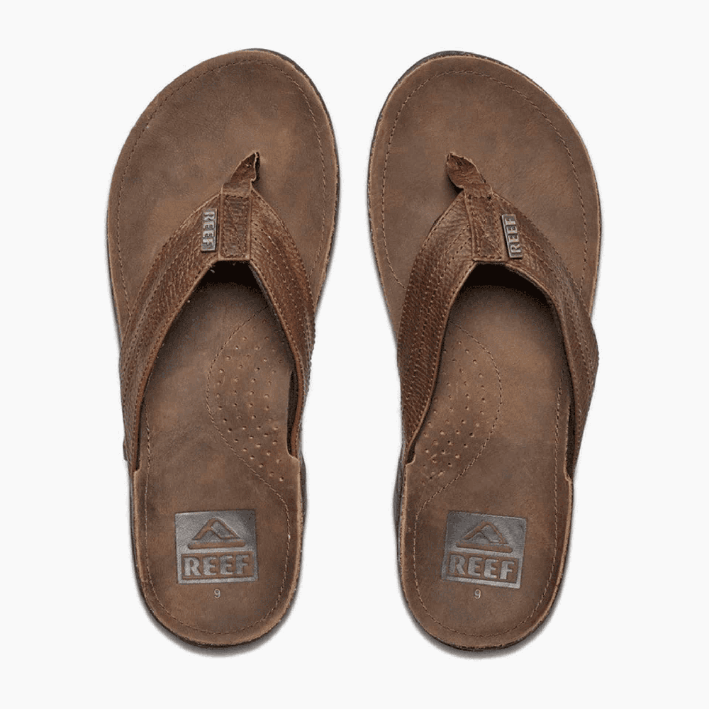 Reef Leather Smoothy Teenslippers voor heren, Bruin Brons Brown Bzb, 43 EU : Reef Reef Leather Smoothy Teenslippers voor heren, Bruin Brons Brown Bzb, 43 EU : Reef